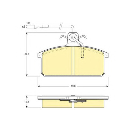 Photo Brake Pad Set, disc brake GIRLING 6104221