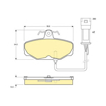 Photo Brake Pad Set, disc brake GIRLING 6104711