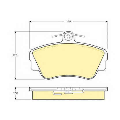 Photo Kit de plaquettes de frein, frein à disque GIRLING 6108121