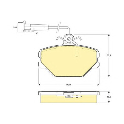 Photo Brake Pad Set, disc brake GIRLING 6108331