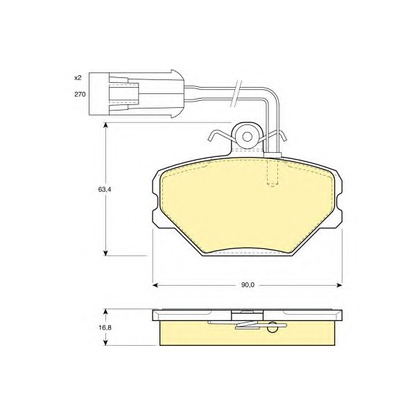 Photo Brake Pad Set, disc brake GIRLING 6108521