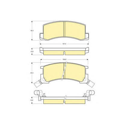 Photo Brake Pad Set, disc brake GIRLING 6108719