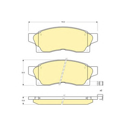 Photo Brake Pad Set, disc brake GIRLING 6108779