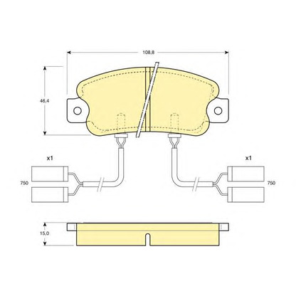 Photo Brake Pad Set, disc brake GIRLING 6109013