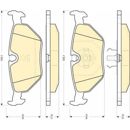 Photo Brake Pad Set, disc brake GIRLING 6109172