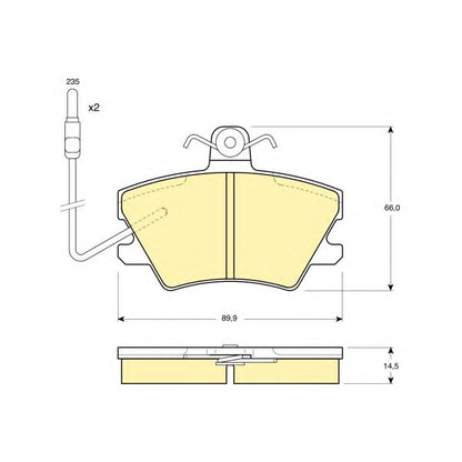 Photo Kit de plaquettes de frein, frein à disque GIRLING 6109681