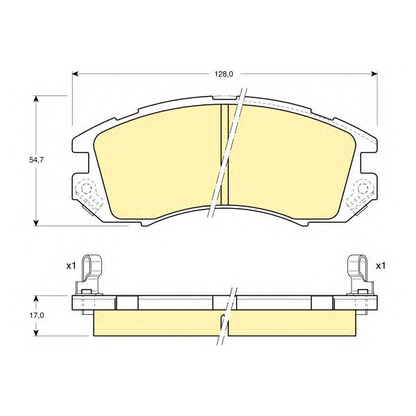 Photo Brake Pad Set, disc brake GIRLING 6109899