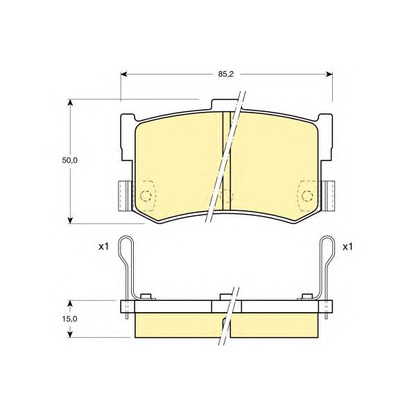 Photo Brake Pad Set, disc brake GIRLING 6109949