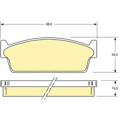 Photo Brake Pad Set, disc brake GIRLING 6110219