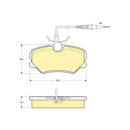 Photo Kit de plaquettes de frein, frein à disque GIRLING 6110391