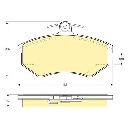 Photo Brake Pad Set, disc brake GIRLING 6110481