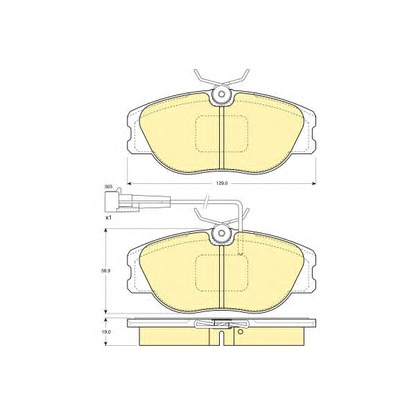 Photo Brake Pad Set, disc brake GIRLING 6110521