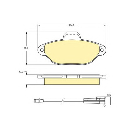 Photo Kit de plaquettes de frein, frein à disque GIRLING 6111153