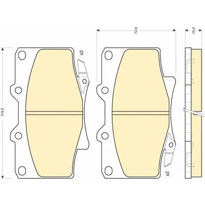 Photo Brake Pad Set, disc brake GIRLING 6111549