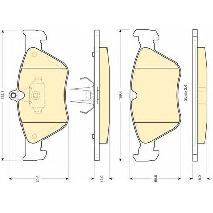 Photo Brake Pad Set, disc brake GIRLING 6111662