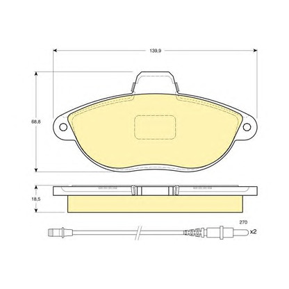 Photo Brake Pad Set, disc brake GIRLING 6112163