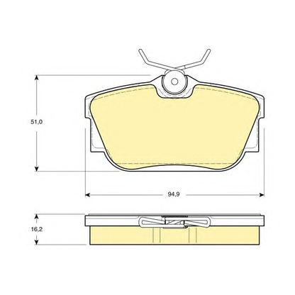 Photo Kit de plaquettes de frein, frein à disque GIRLING 6113251