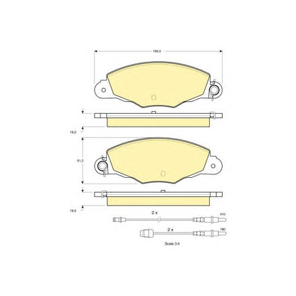 Photo Brake Pad Set, disc brake GIRLING 6113364