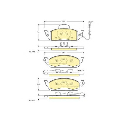 Photo Brake Pad Set, disc brake GIRLING 6113785