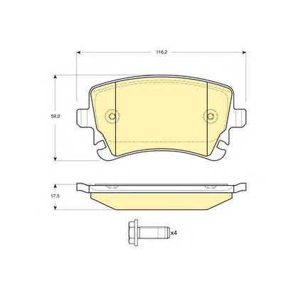 Photo Brake Pad Set, disc brake GIRLING 6115161