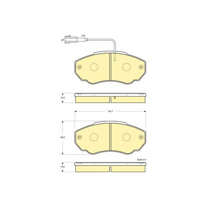 Photo Brake Pad Set, disc brake GIRLING 6115179