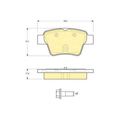 Photo Kit de plaquettes de frein, frein à disque GIRLING 6116204