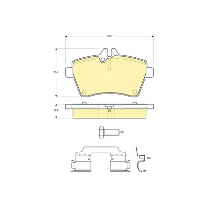 Photo Brake Pad Set, disc brake GIRLING 6116301