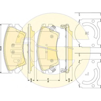 Photo Brake Pad Set, disc brake GIRLING 6117839