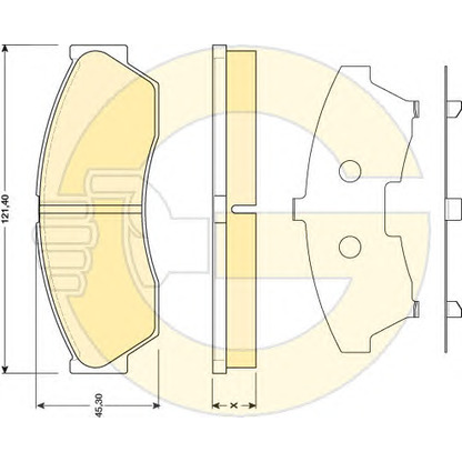 Photo Brake Pad Set, disc brake GIRLING 6117969