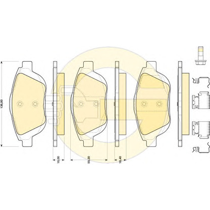 Photo Brake Pad Set, disc brake GIRLING 6118194