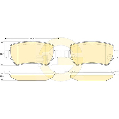 Photo Brake Pad Set, disc brake GIRLING 6118311