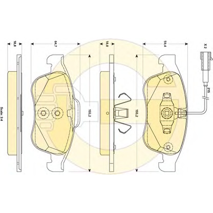 Photo Brake Pad Set, disc brake GIRLING 6118759