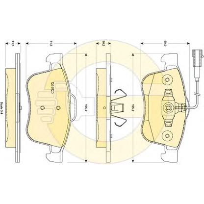 Photo Brake Pad Set, disc brake GIRLING 6118811