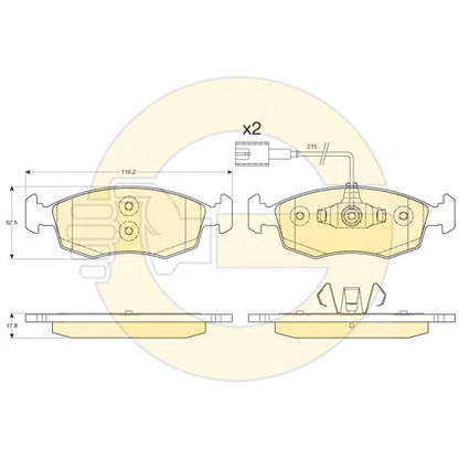 Photo Brake Pad Set, disc brake GIRLING 6119002