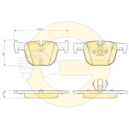 Photo Brake Pad Set, disc brake GIRLING 6119372