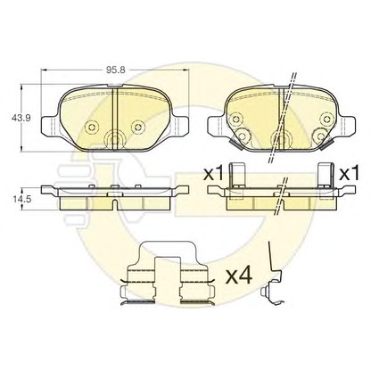 Photo Brake Pad Set, disc brake GIRLING 6119501