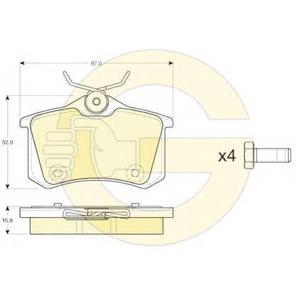 Photo Brake Pad Set, disc brake GIRLING 6119731