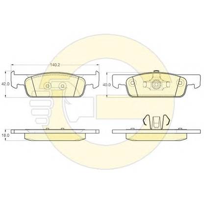 Photo Brake Pad Set, disc brake GIRLING 6120162