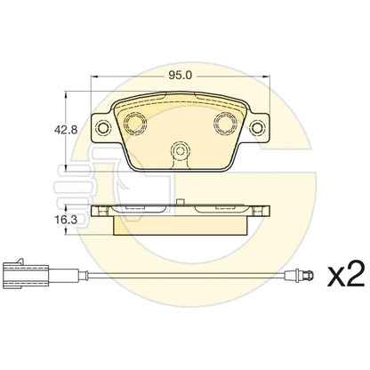 Photo Brake Pad Set, disc brake GIRLING 6120544