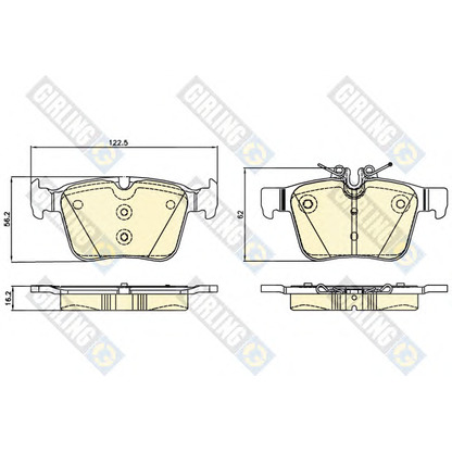 Photo Brake Pad Set, disc brake GIRLING 6120712