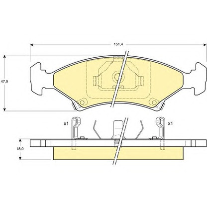 Photo Brake Pad Set, disc brake GIRLING 6130962