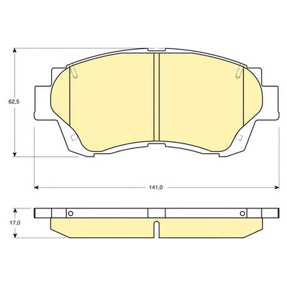 Photo Brake Pad Set, disc brake GIRLING 6131559