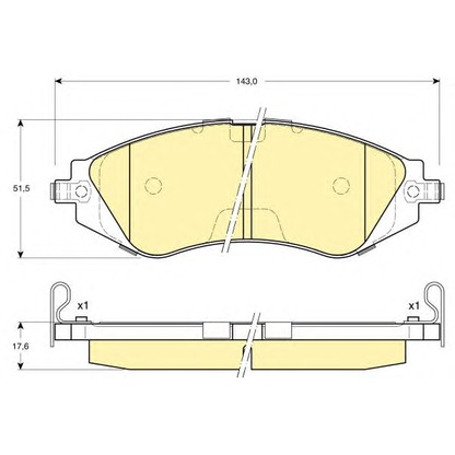 Photo Brake Pad Set, disc brake GIRLING 6131719