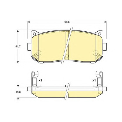 Photo Brake Pad Set, disc brake GIRLING 6132039