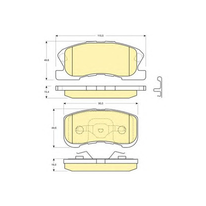 Photo Brake Pad Set, disc brake GIRLING 6132209