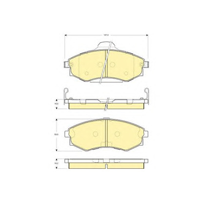 Photo Brake Pad Set, disc brake GIRLING 6132599