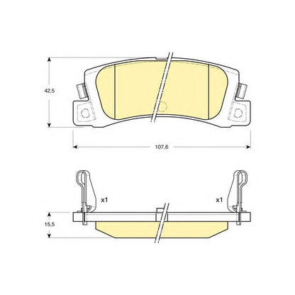 Photo Brake Pad Set, disc brake GIRLING 6133299