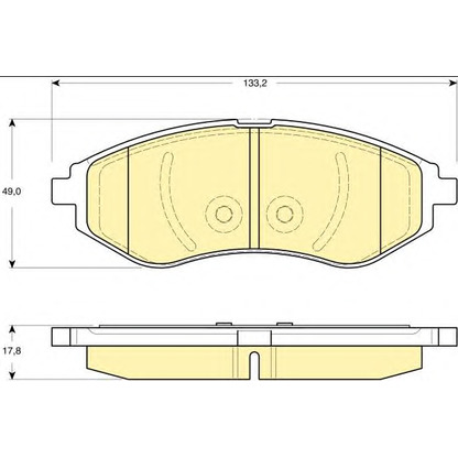 Photo Brake Pad Set, disc brake GIRLING 6133309