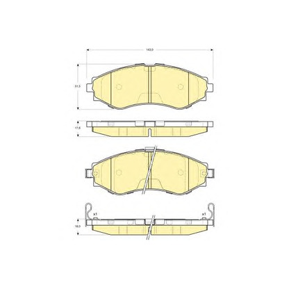 Photo Brake Pad Set, disc brake GIRLING 6133459