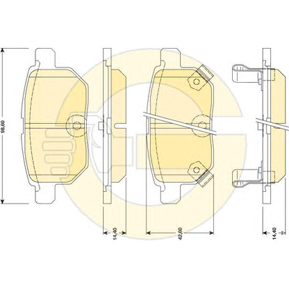 Photo Brake Pad Set, disc brake GIRLING 6134549